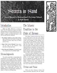 Cover illustration for Secrets in Sand